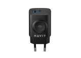 Havit UC132 EU - GaN 22 W dobbeltport-oplader med mulighed for trdls opladning, sort #1
