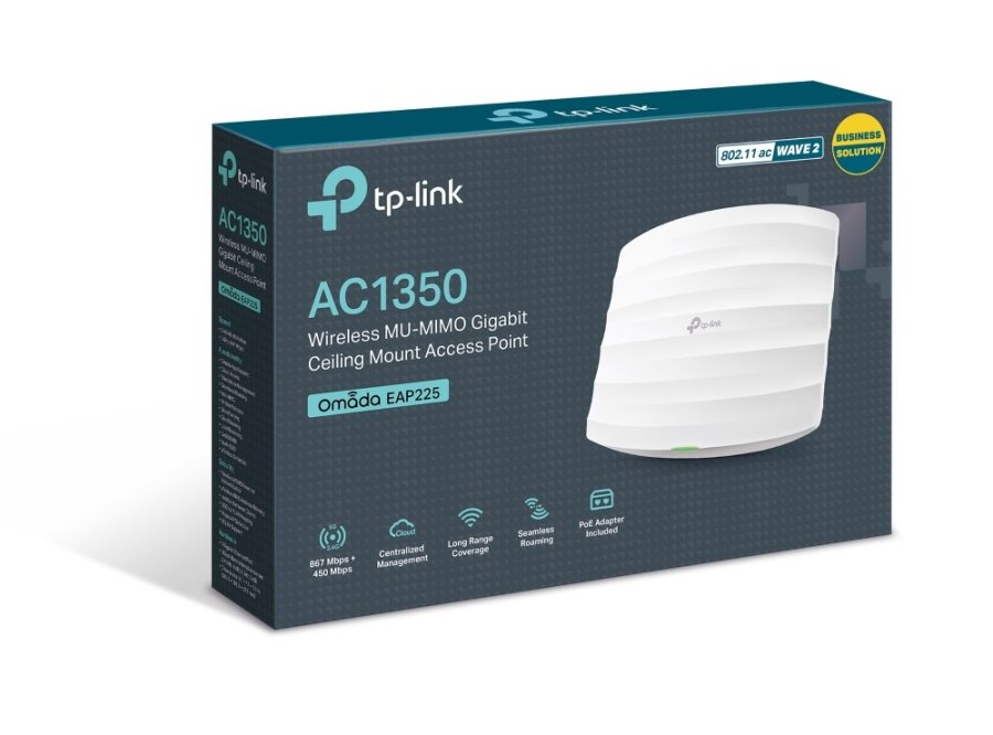 TP-Link Omada EAP225 WLAN adgangspunkt 1350 Mbit/s Hvid Str�m over Ethernet (PoE) #21
