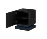 QIU sengebord 2 stk. 46x41,5x53 cm sort hjglans/sort hjglans #2
