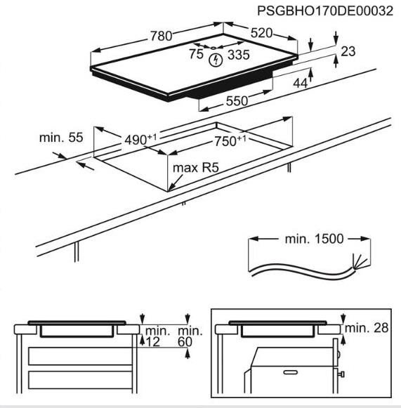 Electrolux EIV83443BW kogeplade Hvid Indbygget Zone induktionskogeplade 4 zone(s) #5