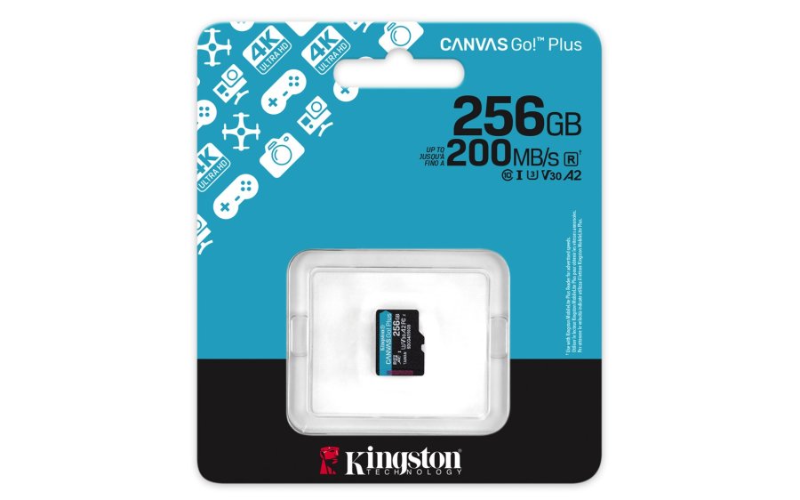 Kingston Technology 256 GB microSDXC Canvas Go! Plus Gen4 200R A2 U3, enkelt pakke uden ADP #7