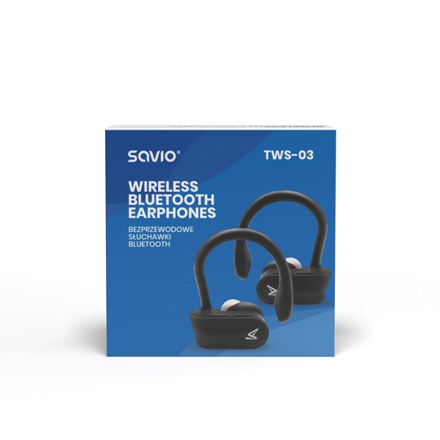 Bluetooth hovedtelefoner Savio TWS-03 Sort Grafit #3