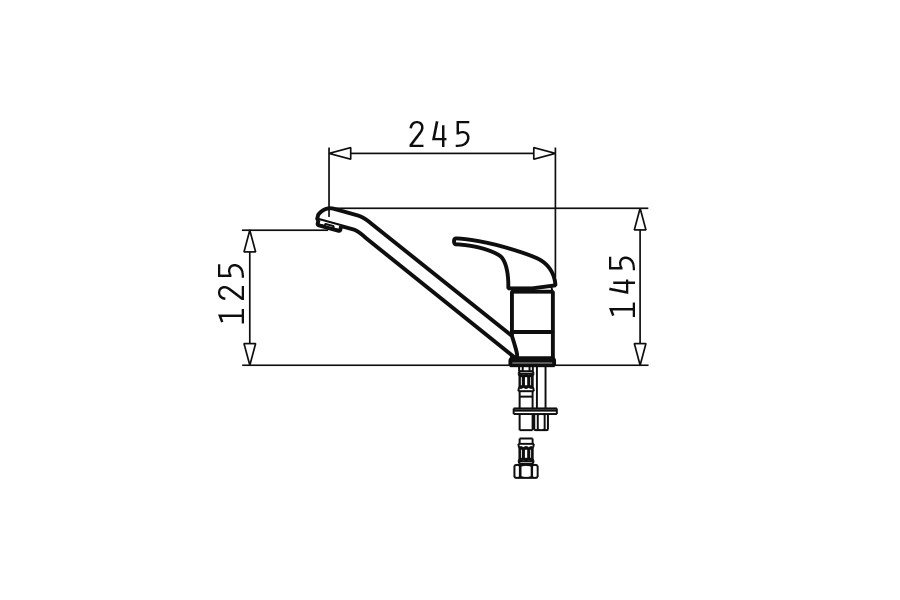 PYRAMIS ASALIA granit sort armatur #2