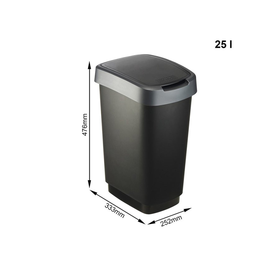 ROTHO Twist Silver - skraldespand  25l #5