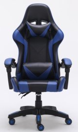 Topeshop FOTEL REMUS NIEBIESKI Computermbel og kontorstol Polstret sde Polstret rygln #3