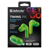 Bluetooth-hovedtelefoner TWINS 916 GRN #8