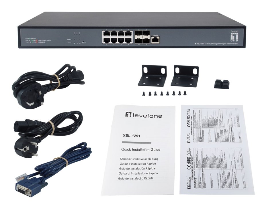 LevelOne XEL-1291 Administreret L3 10G Ethernet (100/1000/10000) 1U Sort #6