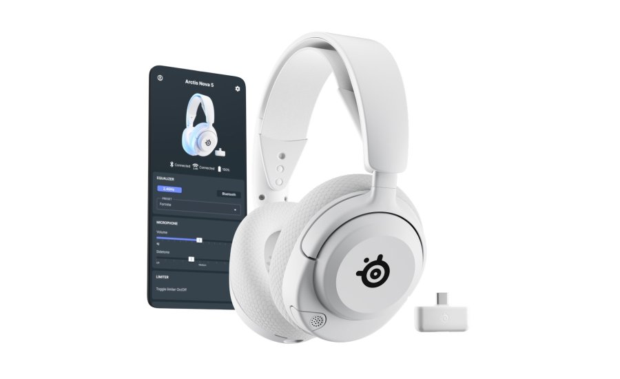 Steelseries Arctis Nova 5P Wireless Headset Trdls Spil USB Type-C Bluetooth Hvid #1