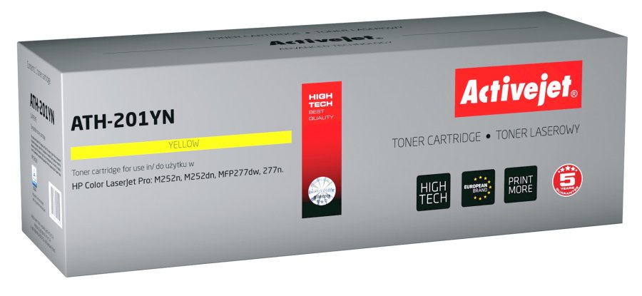 Activejet ATH-201YN toner til HP printer, Erstatning HP 201A CF402A; Supreme; 1400 sider; gul #1