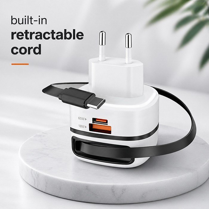 Qoltec 51784 GaN 65W oplader | 5-20V | 3-3.25A | USB-C PD PPS #4