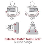 RAM Mounts RAM-B-224-1U Sugekop til rude/instrumentbr�t Sort #11