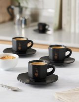 St med 4 kopper BIALETTI PERFETTO MOKA Porceln 4x 75 ml Sort #4