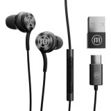 Maxell XC1 USB-C-hovedtelefoner med ledning og USB-A-adapter sort #2