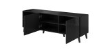 RTV-skab ABETO 150x42x52 sort blankt #3