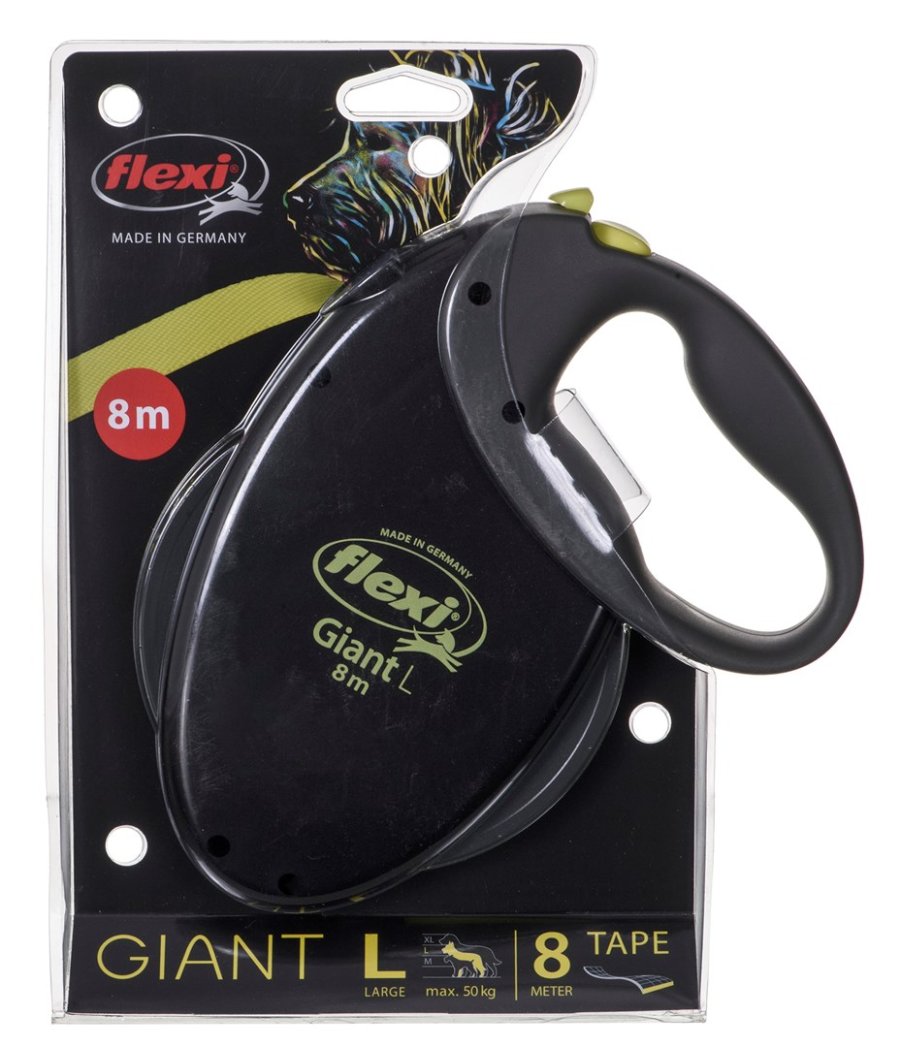 TRIXIE NEON GIANT L 8 m Sort, Gul Hund Fleksibel hundesnor #5