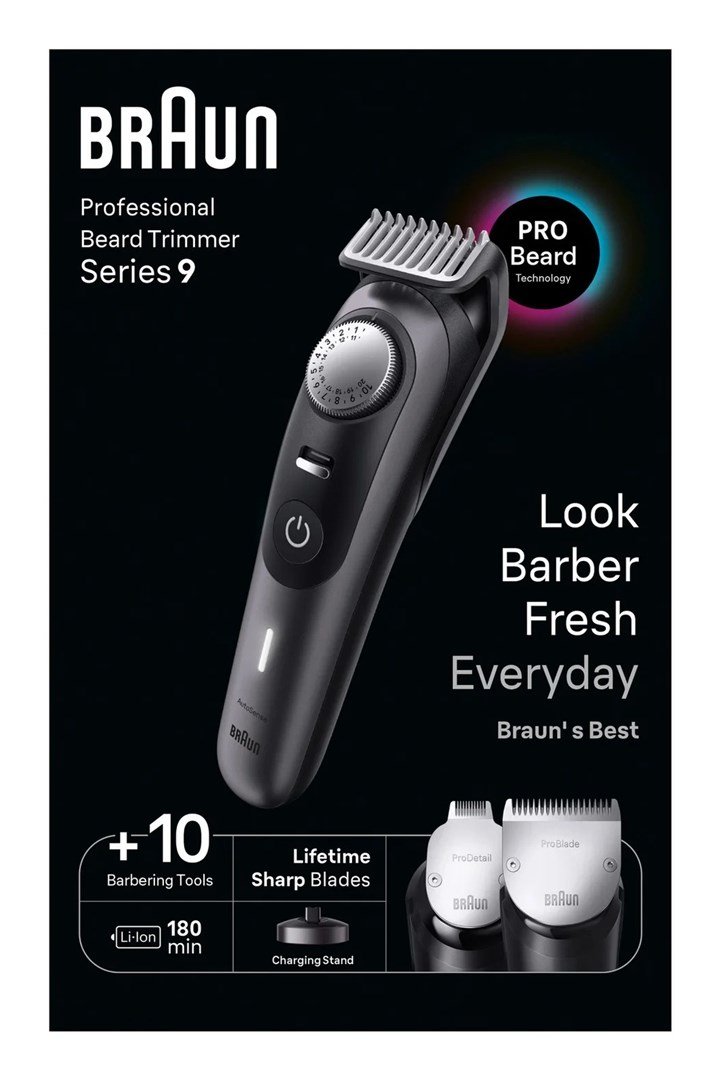 Braun BeardTrimmer 9 BT9421 sk�g trimmer Batteri 40 Sort #2