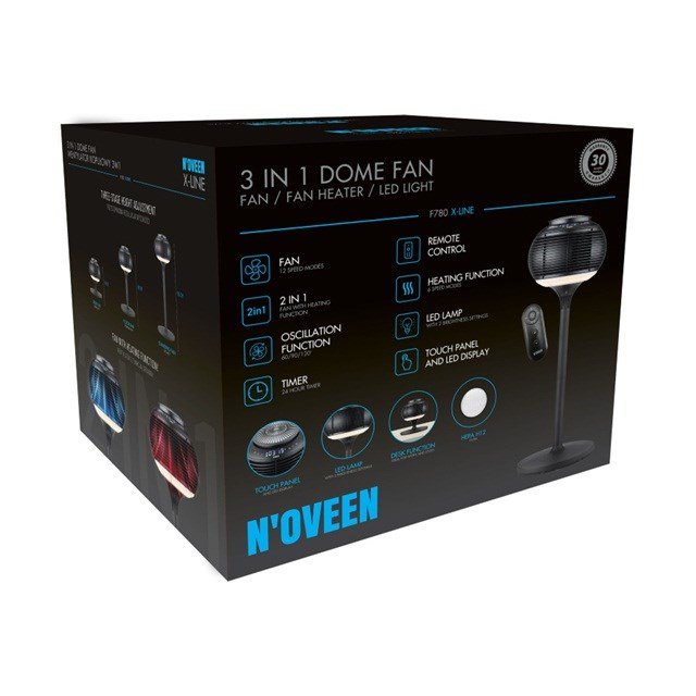 Noveen F780 Kuppelventilator 1200 W indvendig sort #22