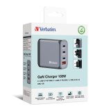 Verbatim GNC-100 GaN Charg. 100W 3xUSB-C PD, 1xUSB-A QC 3.0 32202 #7