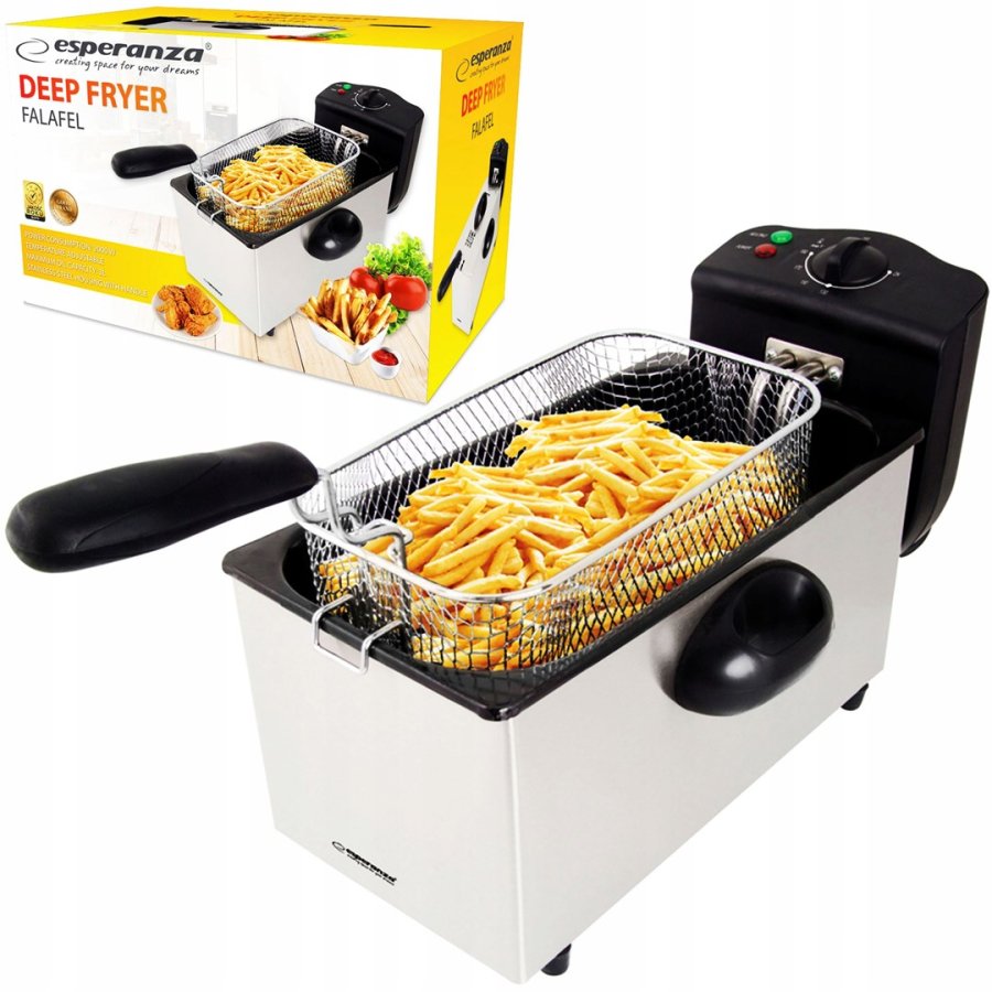 Esperanza FALAFEL Enkelt 3 L Enkeltstende 2200 W Frituregryde Sort, Hvid #21