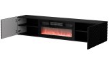 Cama RTV-skab LARA 183x35x37 sort mat + sort pejs #2