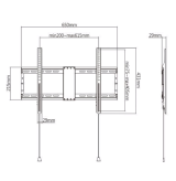 Gembird WM-80F-01 tv-beslag 2,03 m (80