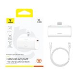 Baseus Compact P10068306213-00 Lithium-ion powerbank 5000 mAh Hvid #7