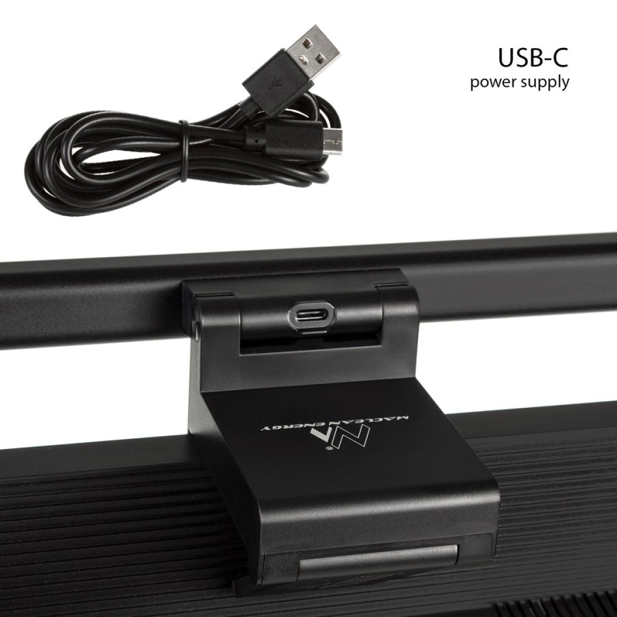Maclean LED-skrmlampe, 5W, 3 lysfarver, justering af lysstyrke, 5V USB Type-C, MCE620 #3