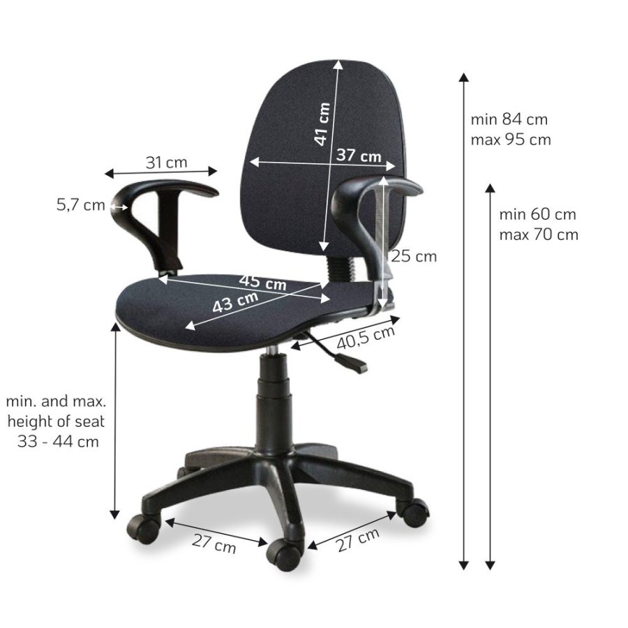Techly ICA-CT MC04GY Computermbel og kontorstol #4