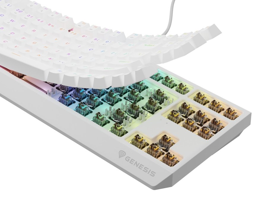GENESIS Thor 230 TKL tastatur Spil USB + RF Wireless + Bluetooth QWERTY Hvid #18