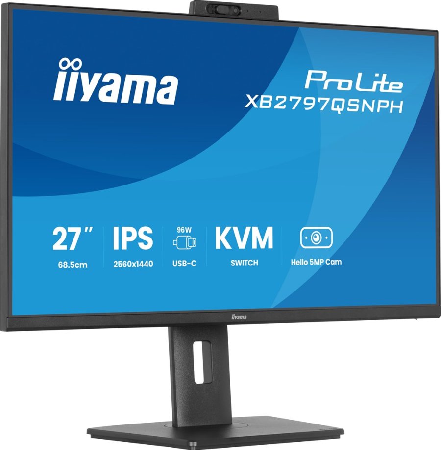 iiyama ProLite XB2797QSNPH-B1 27IN IPS LCD 4MS 2560X1440 350CD/M2 HDMI/DP/USB 2 computersk�rm 68,6 cm (27