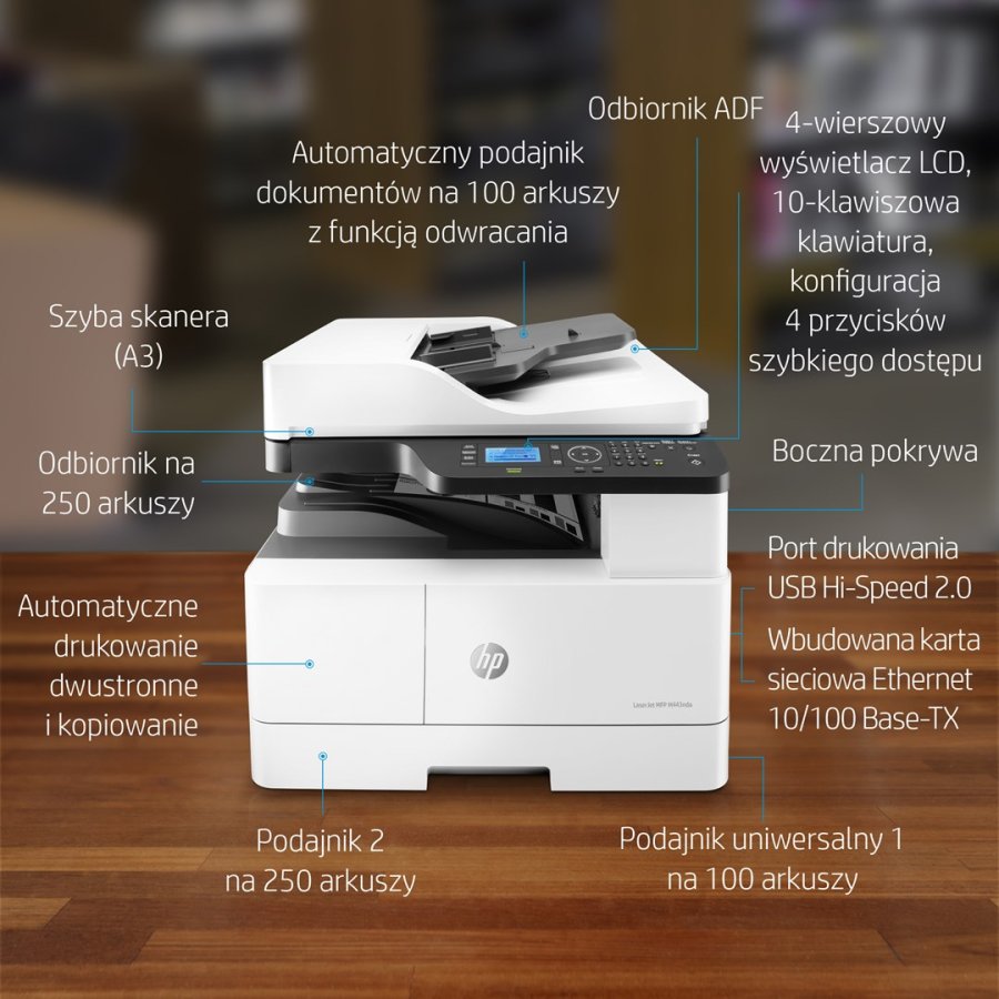 HP LaserJet MFP M443nda Laser A3 1200 x 1200 dpi 24 sider pr. minut #2