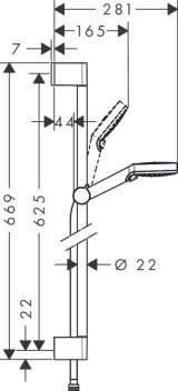 Hansgrohe Crometta brusesystem Krom, Hvid #3