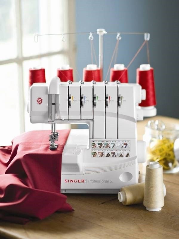 Overlock Singer 14T968 symaskine, elektrisk strm, hvid #4