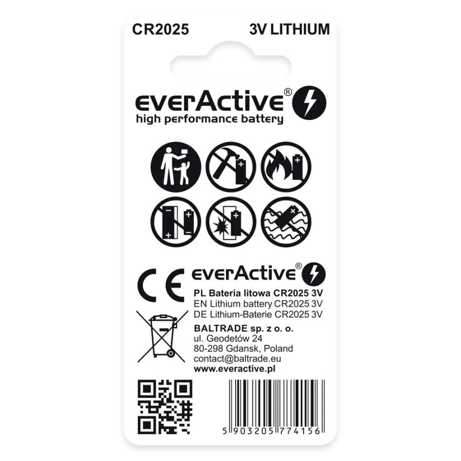 Mini litiumbatteri everActive CR2025 - blister 2 stk. #3