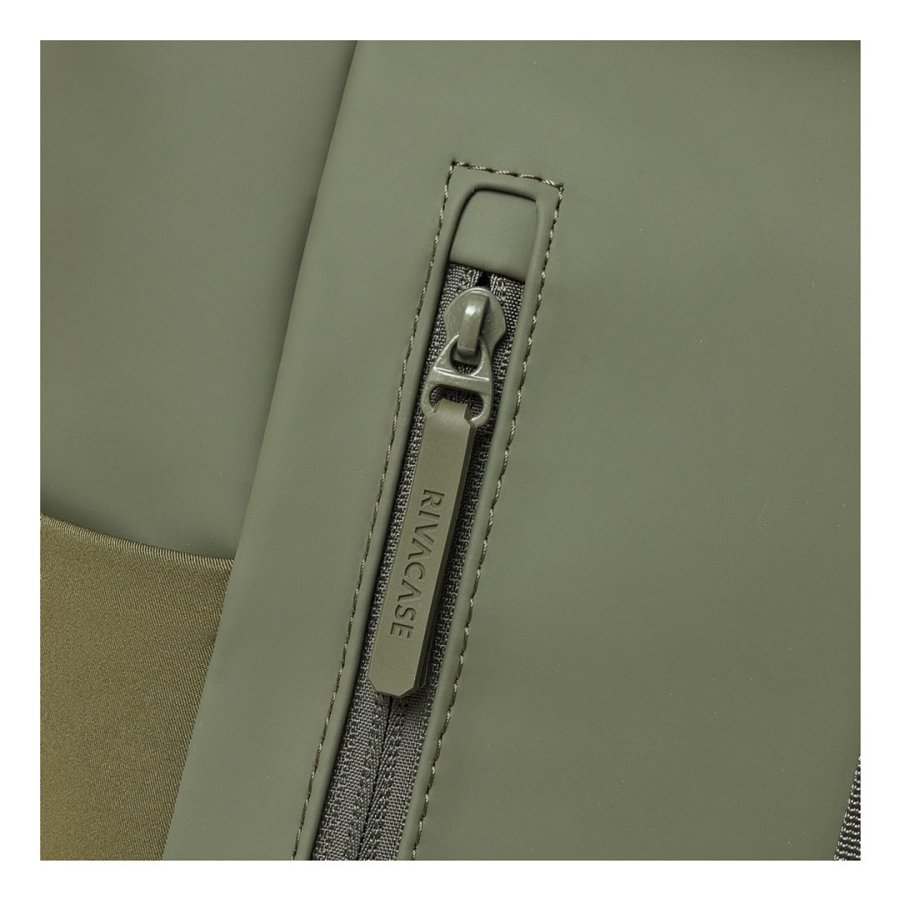 Rivacase Eden rygs�k Rejserygs�k Oliven PU-l�der, Polyester, Genanvendt polyethylenterephthalat (rPET) #18