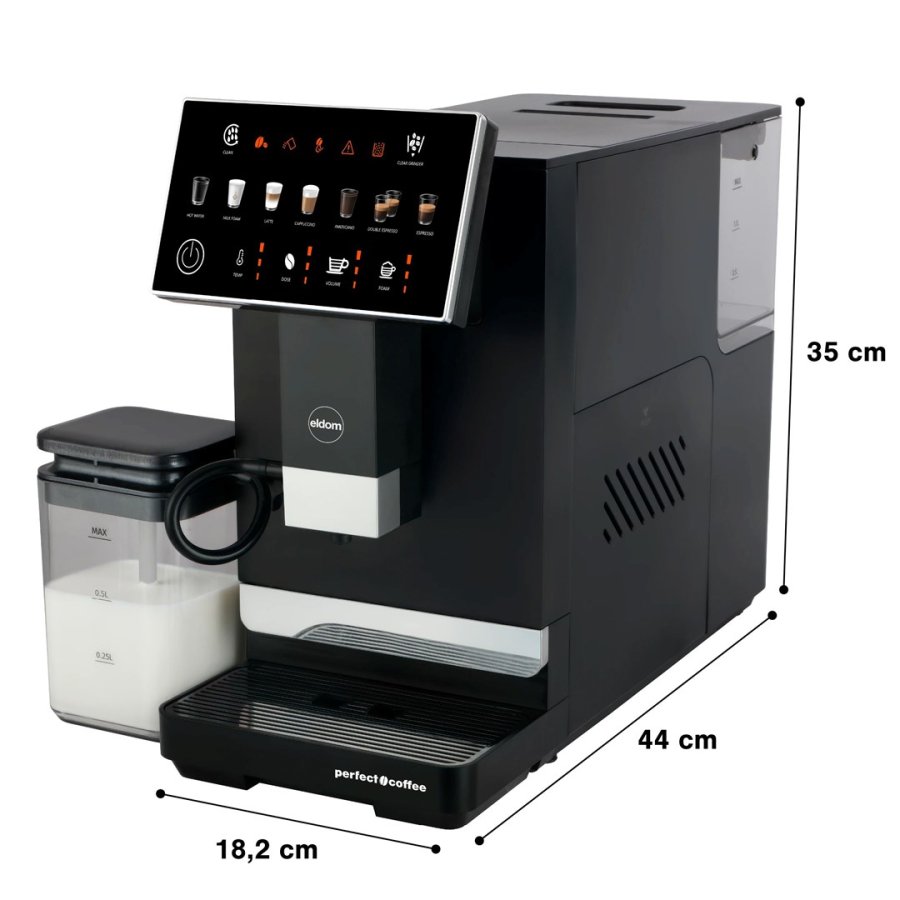 ELDOM ECA10 AUTOMATISK TRYKKAFFEMASKINE 7 PROGRAMMER #2