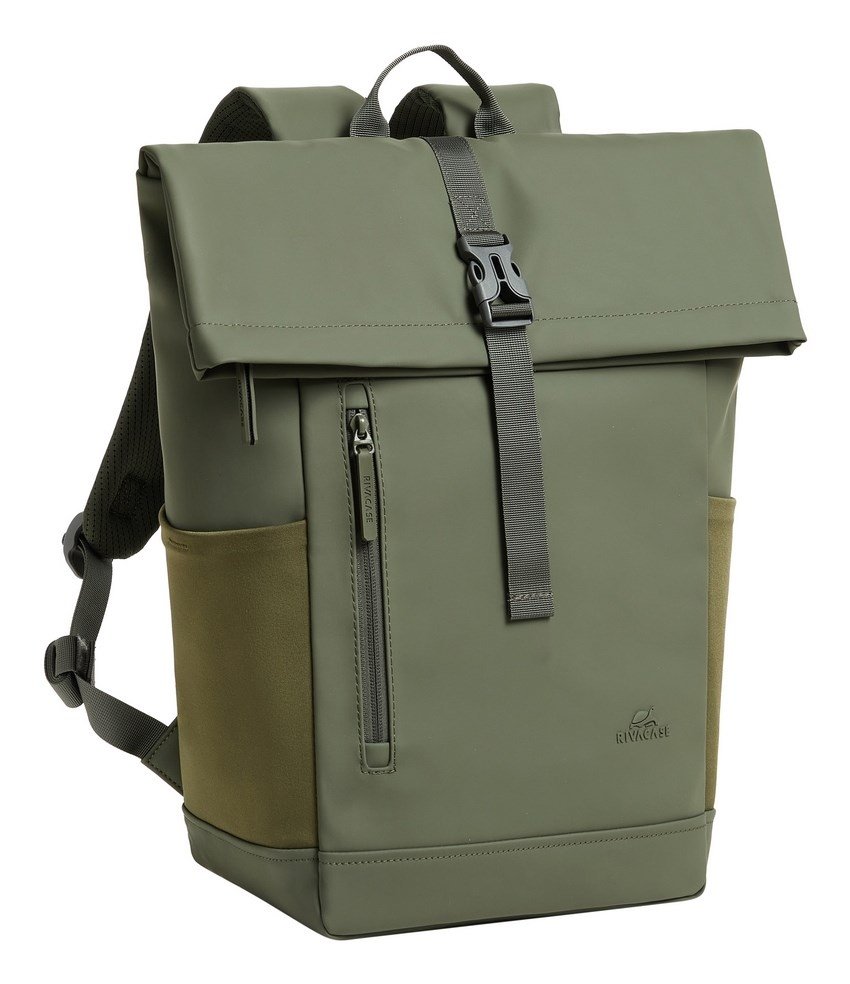 Rivacase Eden rygs�k Rejserygs�k Oliven PU-l�der, Polyester, Genanvendt polyethylenterephthalat (rPET) #3