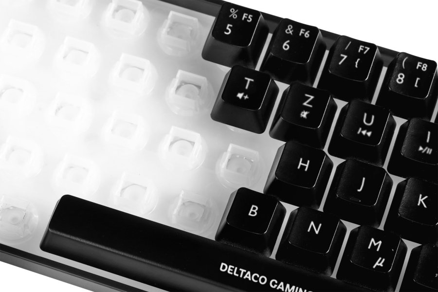 Deltaco Gaming DK240, Mini RGB Membran 60 % tastatur, halvgennemsigtigt etui, sort #6