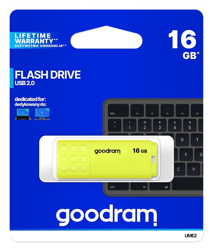 Goodram FLASHDRIVE 16GB UME2 USB Type-A 2.0 hukommelsespind Gul #5