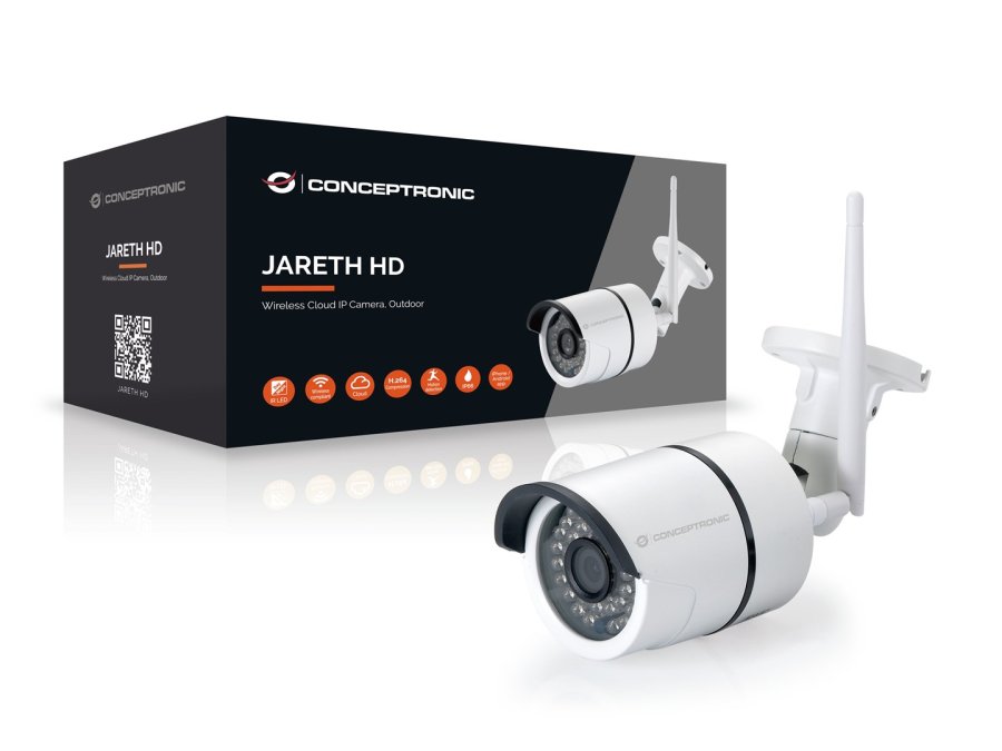 Conceptronic JARETH02W overv�gningskamera Kugle (form) IP-sikkerhedskamera Udend�rs 1280 x 720 pixel Loft/v�g #3