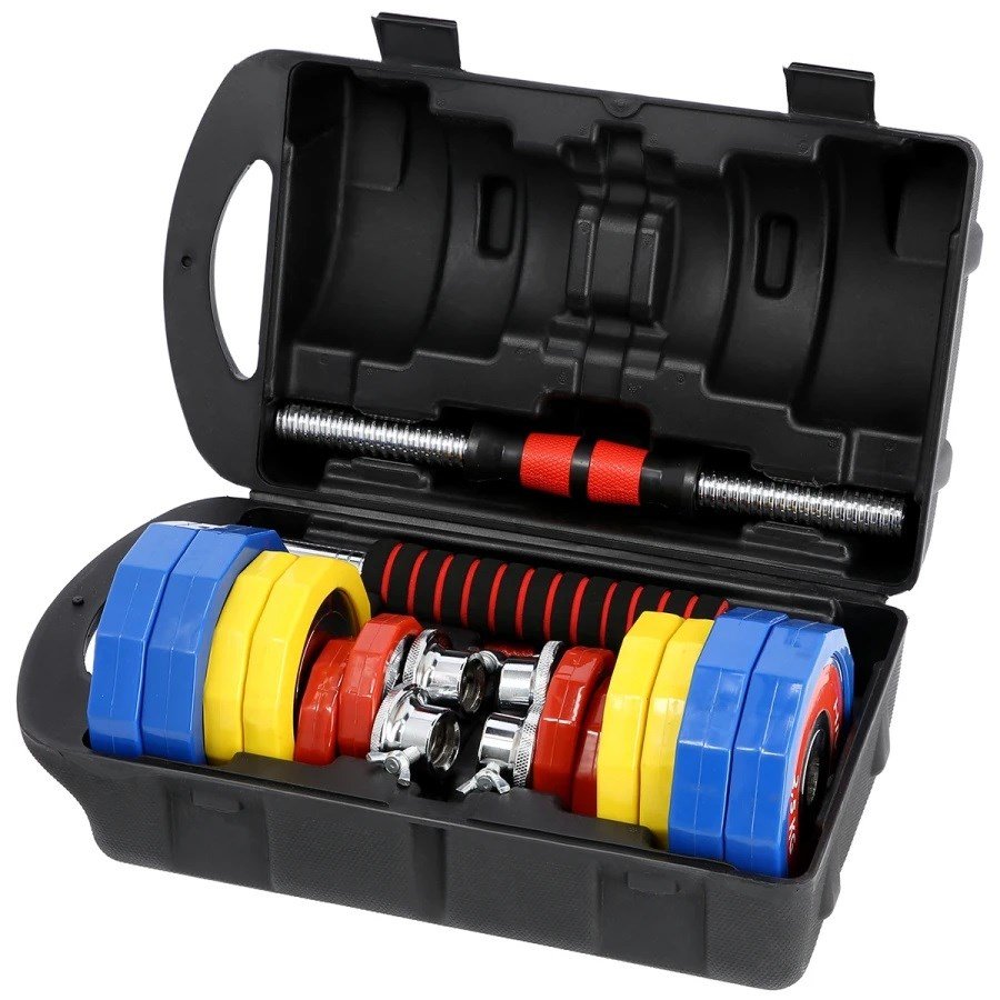Farvede vgtstnger med vgtstangsfunktion i etui HMS SKC20 2 x 10 kg #3