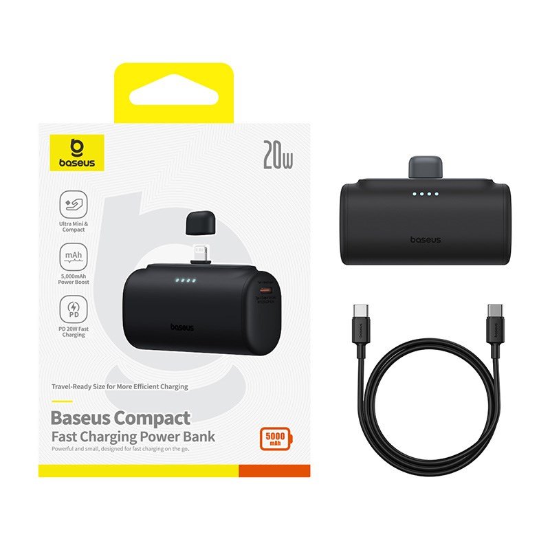 Baseus P10068307113-00 Lithium-ion powerbank 5000 mAh Sort #8
