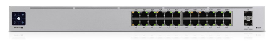 Ubiquiti UniFi Pro 24-Port PoE Administreret L2/L3 Gigabit Ethernet (10/100/1000) Str�m over Ethernet (PoE) 1U S�lv #1