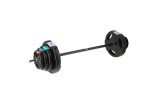 Lige vgtstang med udskiftelige vgte ONE FITNESS GSPO40 (17-57-027) Kompositskiver 42 kg Sort #1