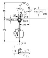 GROHE BauFlow etgrebs kkkenvaskarmatur Chomowany #3
