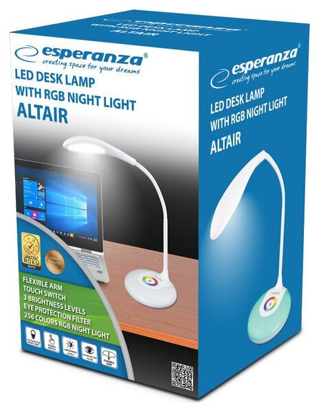 Esperanza ELD102 bordlampe Ikke-udskiftelig pre(r) 3 W LED Hvid #10