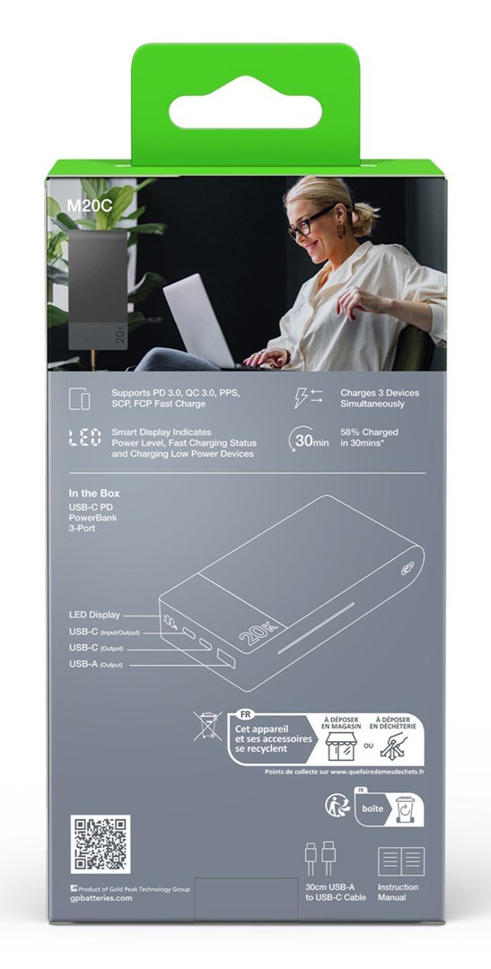 GP Batteries M2+ Lithium polymer (LiPo) 20000 mAh Sort #7