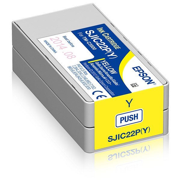 Epson SJIC22P(Y) blkpatron 1 stk Original Gul #1