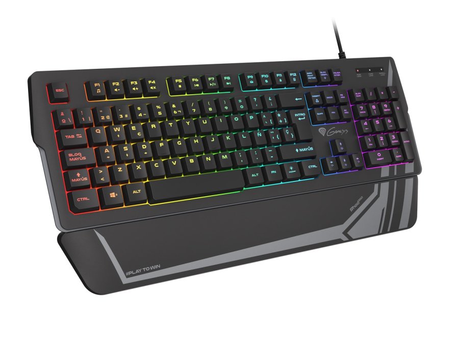 GENESIS Rhod 350 RGB tastatur Spil USB QWERTY Spansk Sort #1