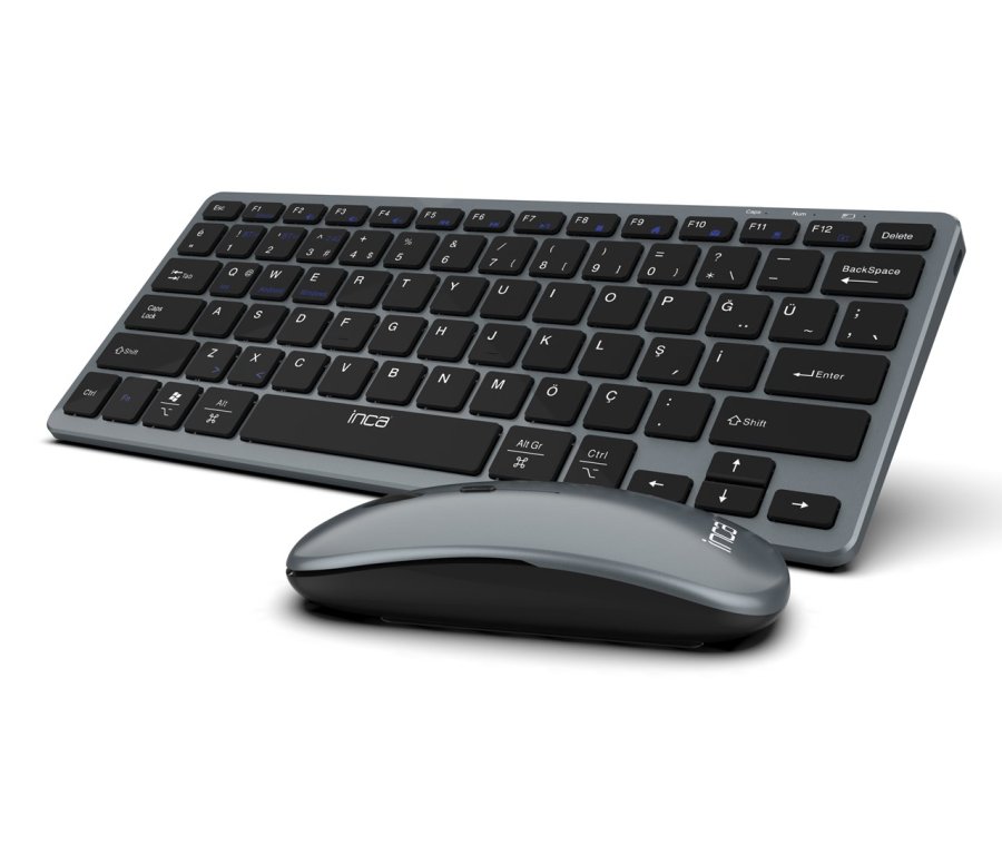 Inca IBK-572BT tastatur Mus inkluderet RF tr�dl�s + Bluetooth Sort #2